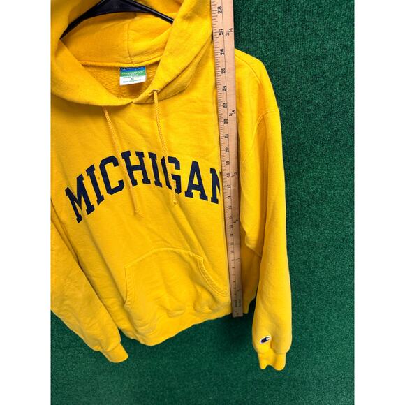 University of Michigan Yellow Pullover Champion Sweatshirt Sz Medium Unisex NCAA - Picture 5 of 6